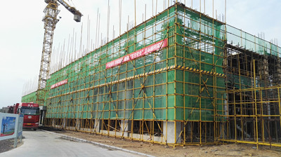 天工公司土建十七部小保当联合建筑进展顺利