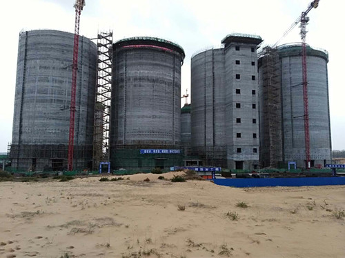 天工公司小保当选煤厂末煤仓滑模施工顺利告捷