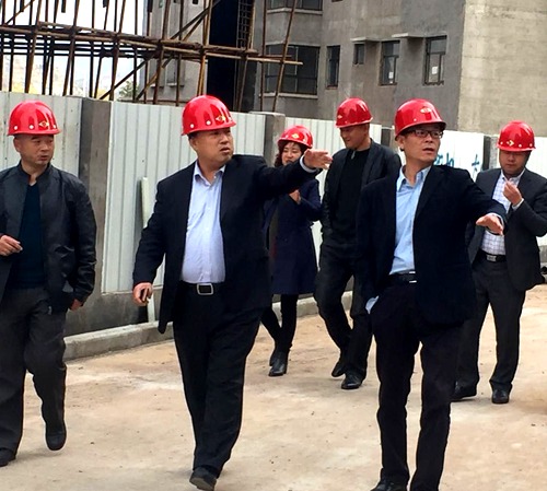 建设集团副总经理王宁一行视察神南华府项目