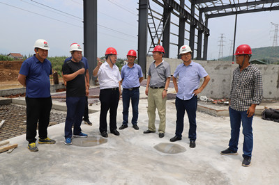 龙钢集团董事长唐鑫一行到emc网页版登录建设汉中公司视察项目