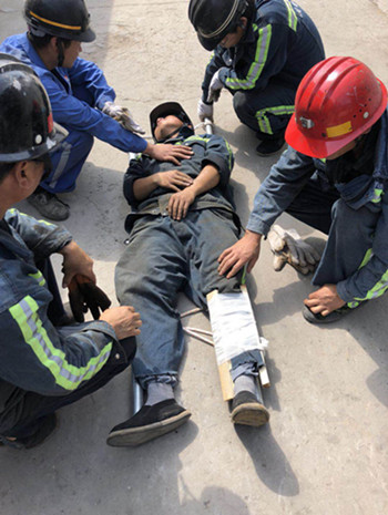 emc网页版登录建设机电安装公司曹家滩项目部开展事故应急演练