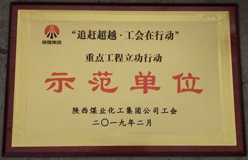 emc网页版登录建设韩城分公司喜获emc网页版登录集团“追赶超越.工会在行动” 重点工程立功行动示范单位荣誉
