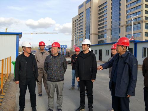 中广实业有限公司董事长张宏权一行莅临emc网页版登录建设铜煤公司金地华府项目检查指导工作