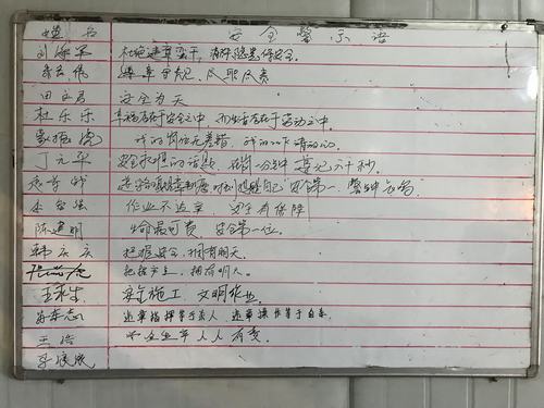 emc网页版登录建设洗选煤运营公司红柳林洗煤厂项目部检修班开展“人人守安全说警句”活动