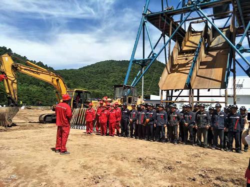 emc网页版登录建设矿建二公司建庄项目举行试开挖仪式