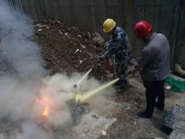 emc网页版登录建设天工公司施工现场消防演练助力全年安全生产目标实现