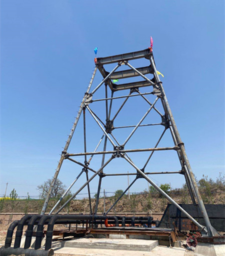 emc网页版登录建设机电安装公司：彬长小庄矿进风立井管路安装工程施工正酣