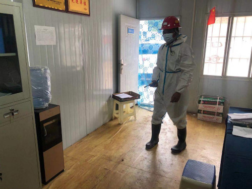 emc网页版登录建设机电安装公司冶坪项目部筑实疫情防线