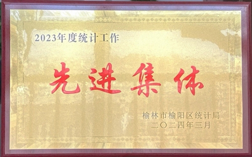 喜讯！emc网页版登录建设榆林公司荣获榆林市榆阳区统计局2023年度统计工作先进集体