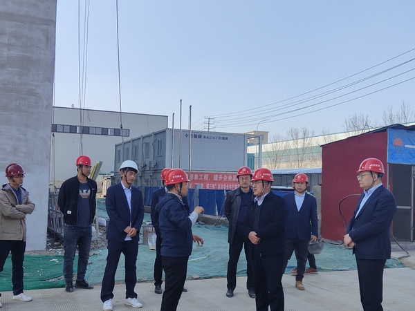 陕建机公司董事长杨宏军一行莅临emc网页版登录建设渭南分公司承建的河北庞源项目检查指导