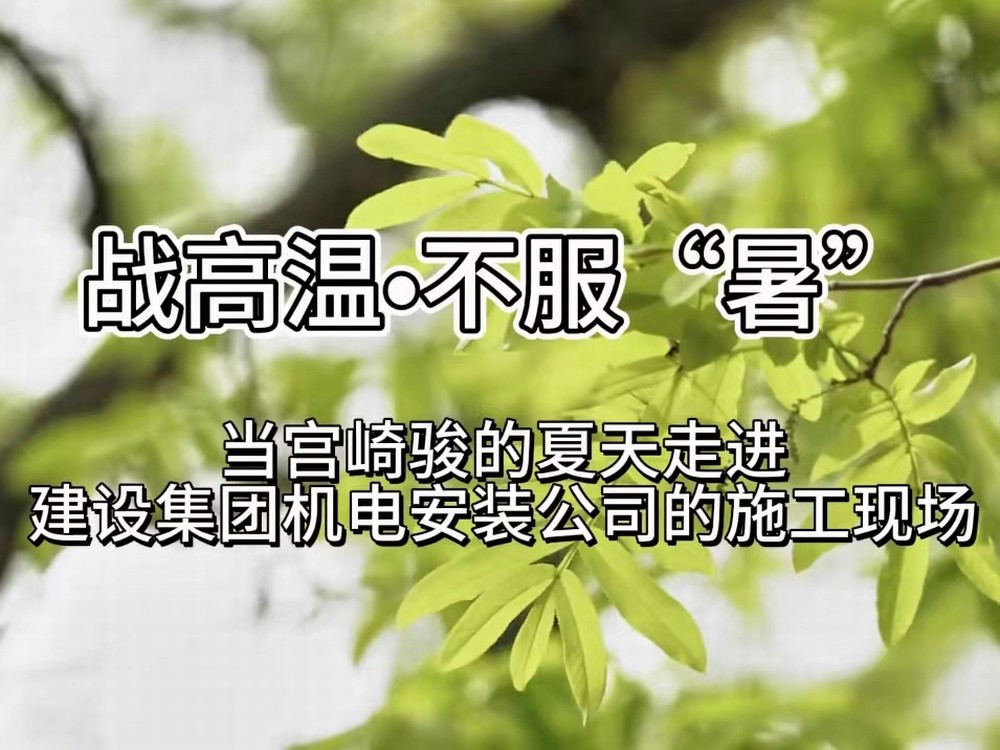 当宫崎骏的夏天走进emc网页版登录建设机电安装公司的施工现场